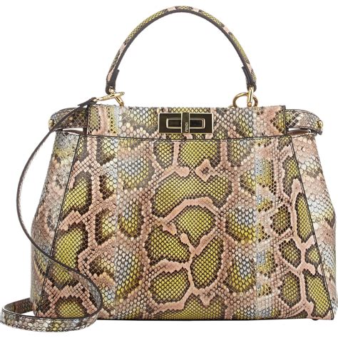 fendi kan i bag python|peekaboo handbag.